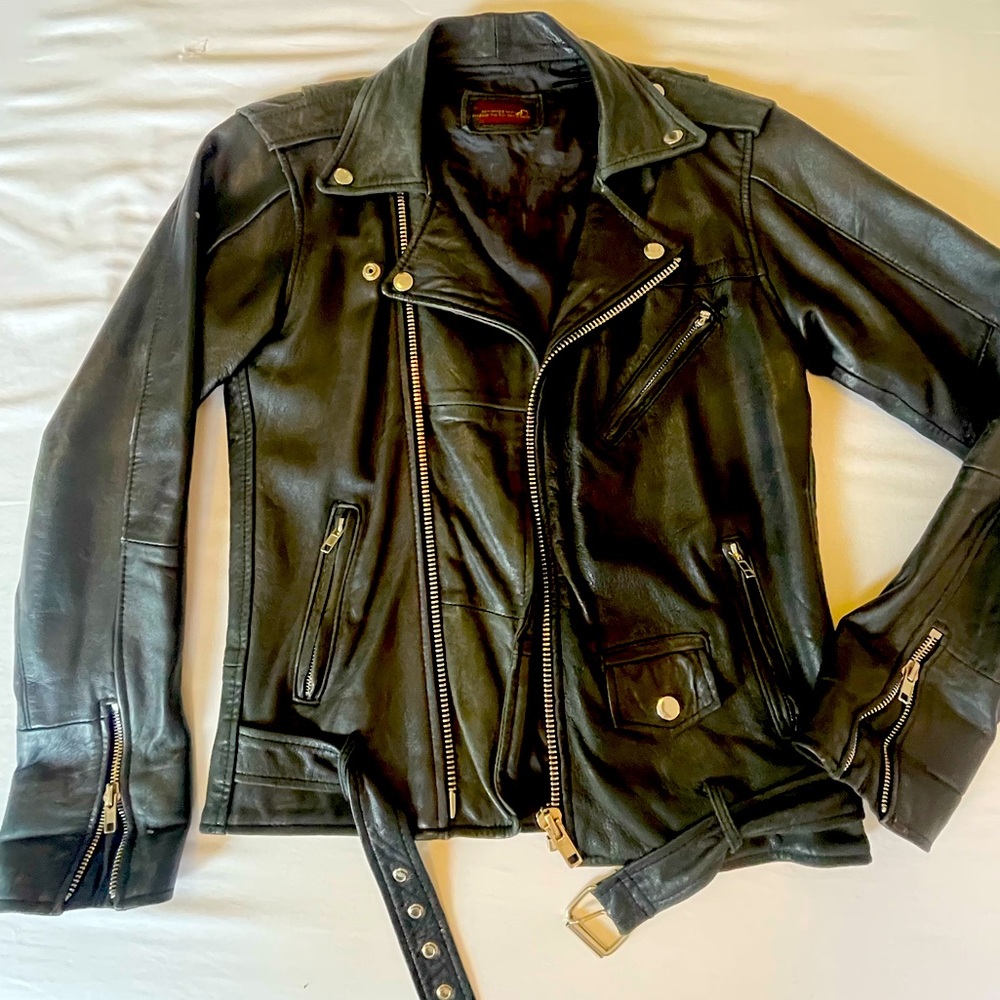 Reworked Leather Moto Jacket